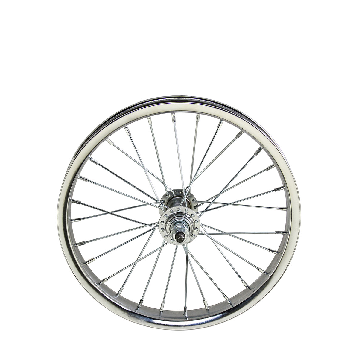 14 Inch X 32mm Steel Front Wheel 28 Spoke 14G Chrome 3/8...